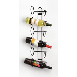 Spectrum 27 in. H X 5.8 in. W X 6 in. L Black Steel Wine Rack