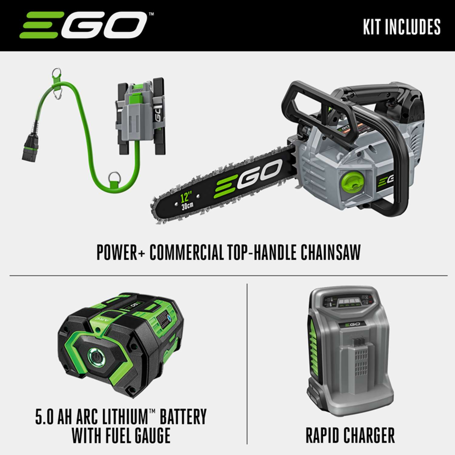 EGO POWER+ 56-volt 14-in Brushless Battery 2.5 Ah Chainsaw (Battery and  Charger Included) in the Chainsaws department at