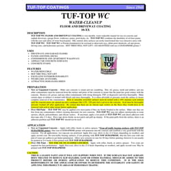 Tuf-Top Semi-Gloss Ultra-Deep/Clear Tint Water-Based Acrylic Latex Floor & Driveway Coating 5 gal