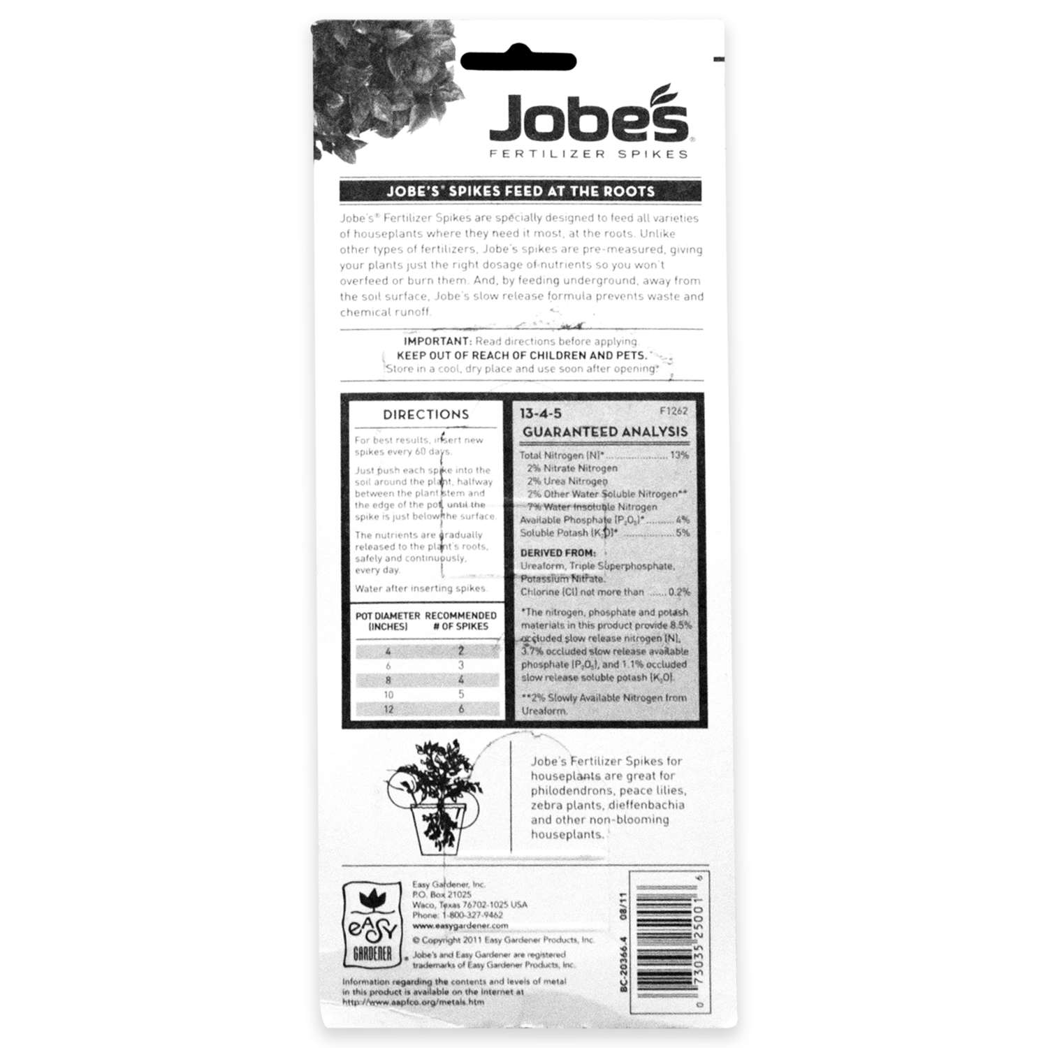 Jobe's 11-3-4 Plant Fertilizer 15 pk - Ace Hardware