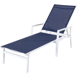 Mod Harper White Aluminum Frame Sling Chaise Lounge