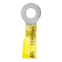 Jandorf 12-10 Ga. Insulated Wire Terminal Ring Yellow 2 pk