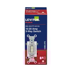 Leviton 20 amps 3-Way Toggle AC Quiet Switch Light Almond 1 pk