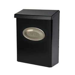 Architectural Mailboxes Designer Classic Galvanized Steel Wall Mount Black Mailbox