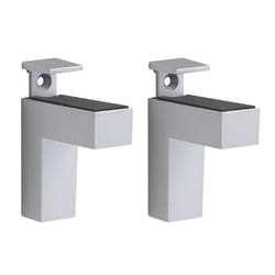 Dolle Eliot 4.4 in. H X 0.9 in. W X 2.6 in. D Silver Metal Shelf Clips