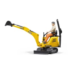Bruder JCB Excavator with Construction Worker Toy Multicolored