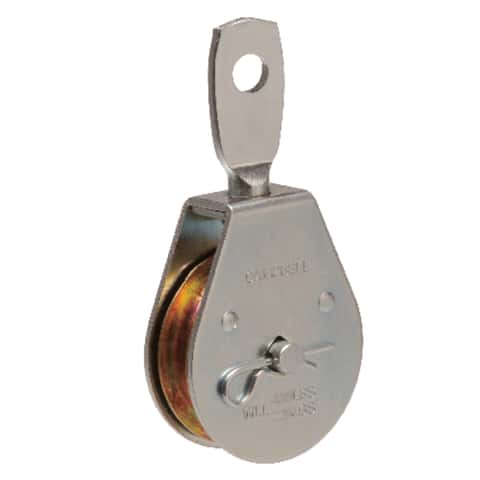 Campbell 2 in. D Zinc Plated Steel Swivel Eye Pulley Campbell 2 in. D Zinc Plated Steel Swivel Eye Pulley