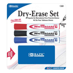 Bazic Products Low Odor Assorted Color Dry Erase Set 4 pk