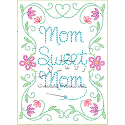 Avanti Press Seasonal Mom Sweet Mom Cross Stitch Mother's Day Card Paper 2 pc
