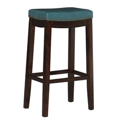 Linon Home Decor Blue Polyurethane Barstool 30 in.