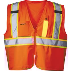 Coast Reflective Safety Vest with Reflective Stripe Hi-Viz Orange XL