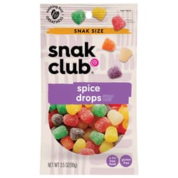 Snak Club Spice Drops Gummi Candy 3.5 oz Bagged