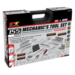 Performance Tool 1/4 in. drive Metric and SAE Mechanic's Tool Set 155 pc