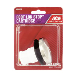 Ace Foot Lok Stop Cartridge 3/8 in. Brushed Nickel Plastic Tub Drain Stopper