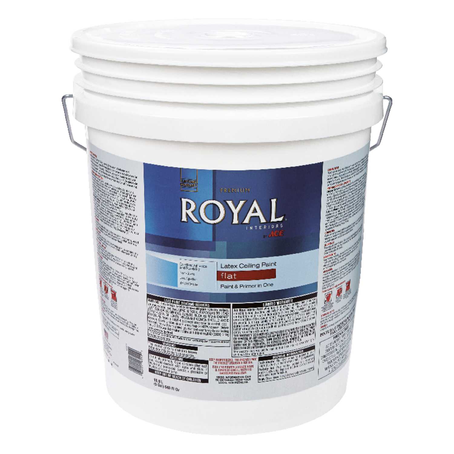 Ace Royal Flat White Latex Ceiling Paint And Primer In One Indoor