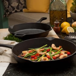 Bayou Classic Cast Iron Grilling Skillet 2 pc