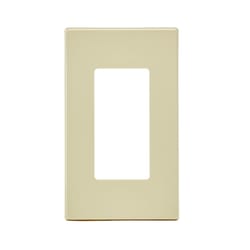 Leviton Decora Plus Ivory 1 gang Polycarbonate Decorator Screwless Wall Plate 1 pk