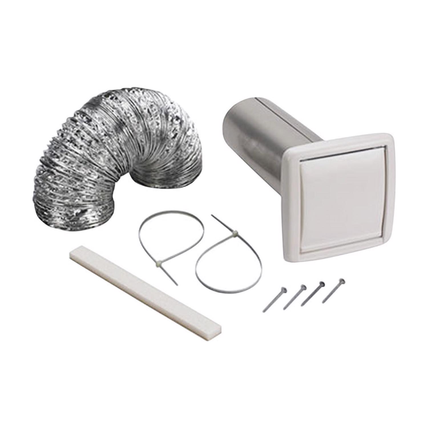 Photos - Tile Broan-NuTone 6.5 in. W X 6.5 in. L White Resin Wall Ducting Kit WVK2A