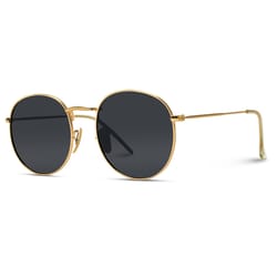 WearMe Pro Black Frame Gold Lens Sunglasses