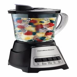 Hamilton Beach Power Elite Multi-Function Blender with Mess Free 40 oz.  Glass Jar and 3-Cup Chopper, Mini Food Processor, 700 Watts, Stainless  Steel