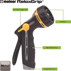 Melnor RelaxGrip 8 Pattern Adjustable Multi-Pattern Metal Hose Nozzle