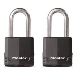 Master Lock Magnum 2 in. H X 1-5/16 in. W X 2 in. L Steel Ball Bearing Locking Weather-Resistant Pad