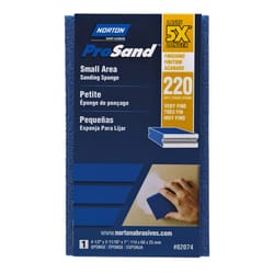 Norton ProSand 4.5 in. L X 2.69 in. W X 1 in. 220 Grit Very Fine Small Area Sanding Sponge