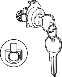 Prime-Line Nickel Steel Clockwise Mailbox Lock Cylinder