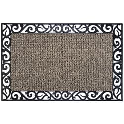 GrassWorx Clean Machine 36 in. W X 23 in. L Taupe Wrought Iron Astroturf Door Mat