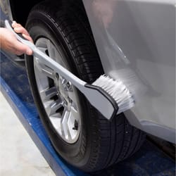 Ceyes Tire Soft Wheel Brush Car Rim Scrubber And Duster Handle For