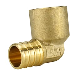 Apollo 3/4 in. PEX Barb in to X 3/4 in. D Female Sweat Brass 90 Degree Elbow