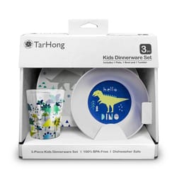 TarHong Multicolored Melamine Hello Dino Dinnerware Set 3 pc