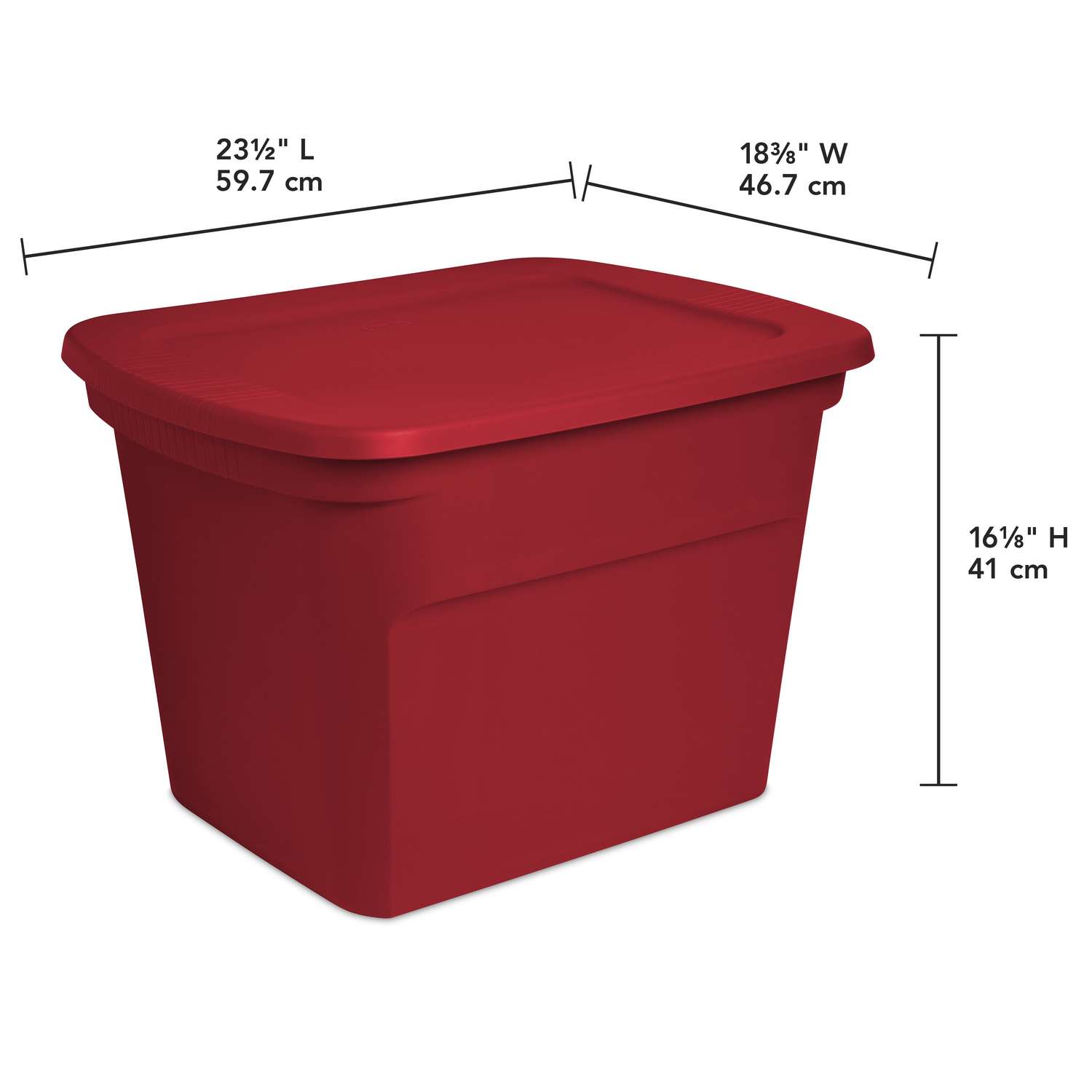 Sterilite 18 Gallon Tote Box Plastic, Turmeric