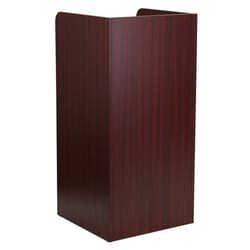 Flash Furniture 36 gal Brown Wood Square Garbage Can