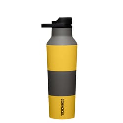 Corkcicle Sport Canteen 20 oz Harry Potter Gray/Yellow BPA Free Insulated Water Bottle