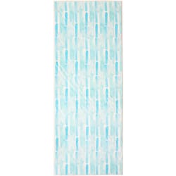 Cozy Living 21 in. W X 54 in. L Blue/White Beach Walk Polyester Accent Rug