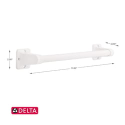 Delta  Grab Bar  White  Stainless Steel  17.63 in. L