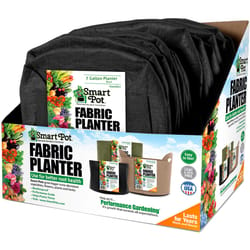 Smart Pot 9.5 in. H X 14 in. W X 14 in. D X 14 in. D Geo-Thermal Fabric Grow Bag Planter Black