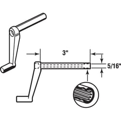 Prime-Line Brown Plastic Single-Arm Casement Crank Handle For RV Windows