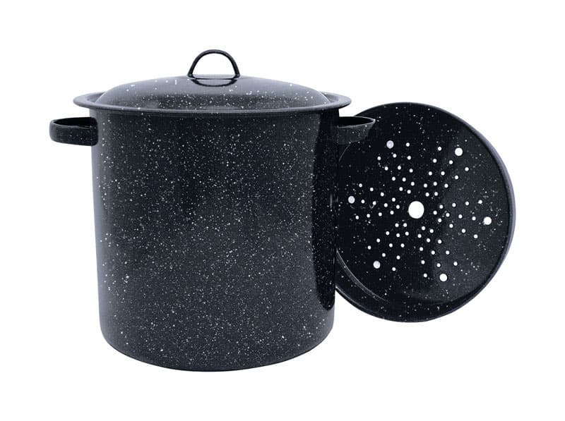 Granite Aluminum Pot 10 in. 15.5 qt Black Sansujyuku sansujyuku.com