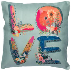 Karma 18 in. W X 18 in. L Multicolored Polyester Pillow