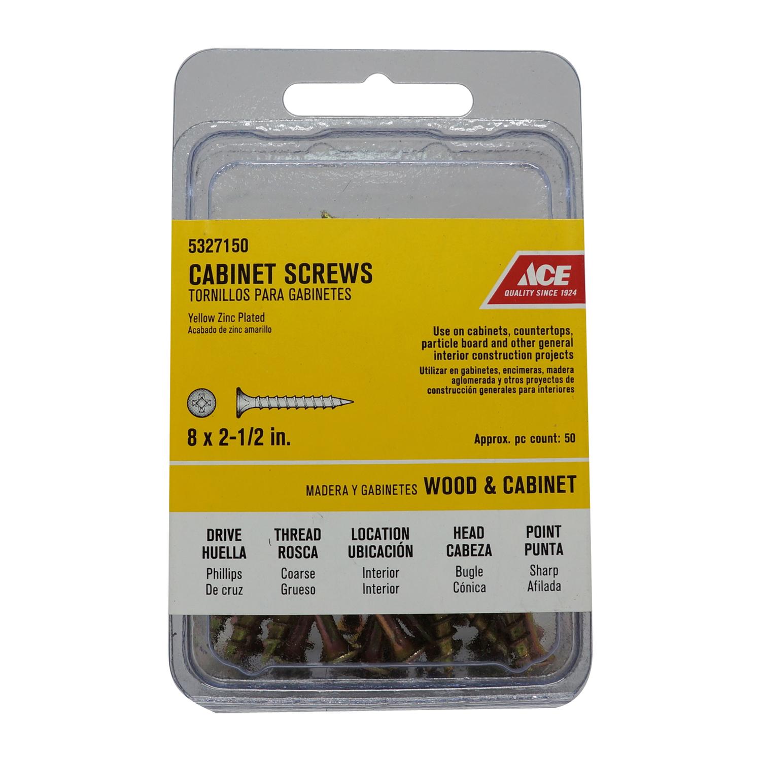 UPC 082901189862 product image for Ace 8 x 2-1/2in Cabinet Screws | upcitemdb.com