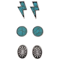 Montana Silversmiths Women's Western Necessities Silver/Turquoise Earrings