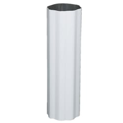 Amerimax 3 in. H X 3 in. W X 120 in. L White Aluminum Corrugated Pipe