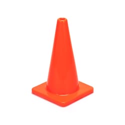 Home Plus Orange Safety Cone 18 in. H X 10.6 in. W