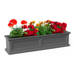 Mayne Fairfield 10.8 in. H X 48 in. W X 11 in. D Polyethylene Window Box Graphite Gray