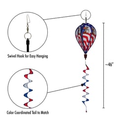 In The Breeze Multicolored Nylon 42 in. H X 12 in. W Eagle Balloon Spinner