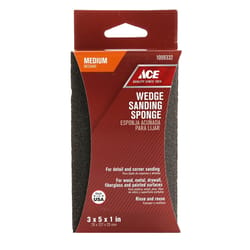 Ace 5 in. L X 3 in. W X 1 in. 400 Grit Super Fine 2-Sided Sanding Sponge -  Ace Hardware