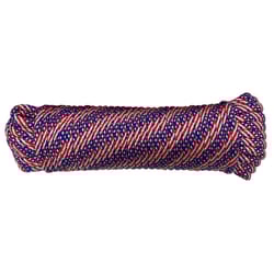 Ace 3/8 in. D X 100 ft. L Patriot - Red/White/Blue Diamond Braided Polypropylene Rope