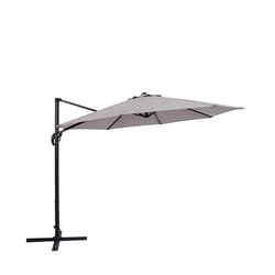 Living Accents Offset 10 ft. Tiltable Beige Patio Umbrella